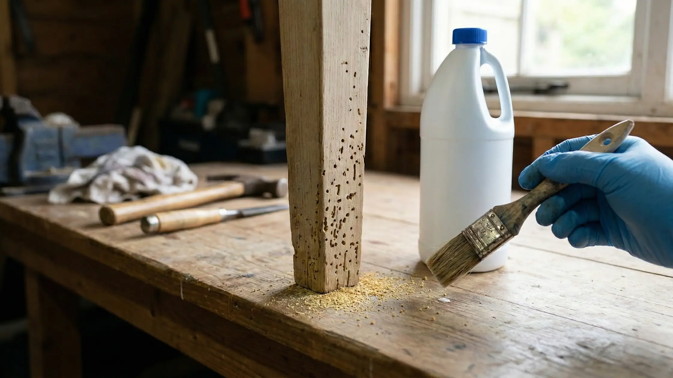Eliminare i tarli del legno con candeggina: soluzione fai-da-te o errore da evitare?